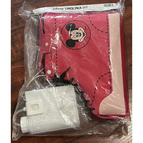 90s Mickey Mouse Lunch Set - Dead Stock - Selandia Red Mickey Shoe - Picture 1 of 5